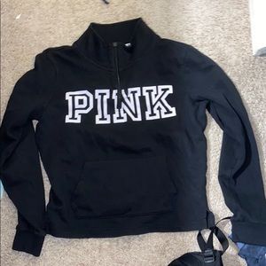 PINK half zip sweater!